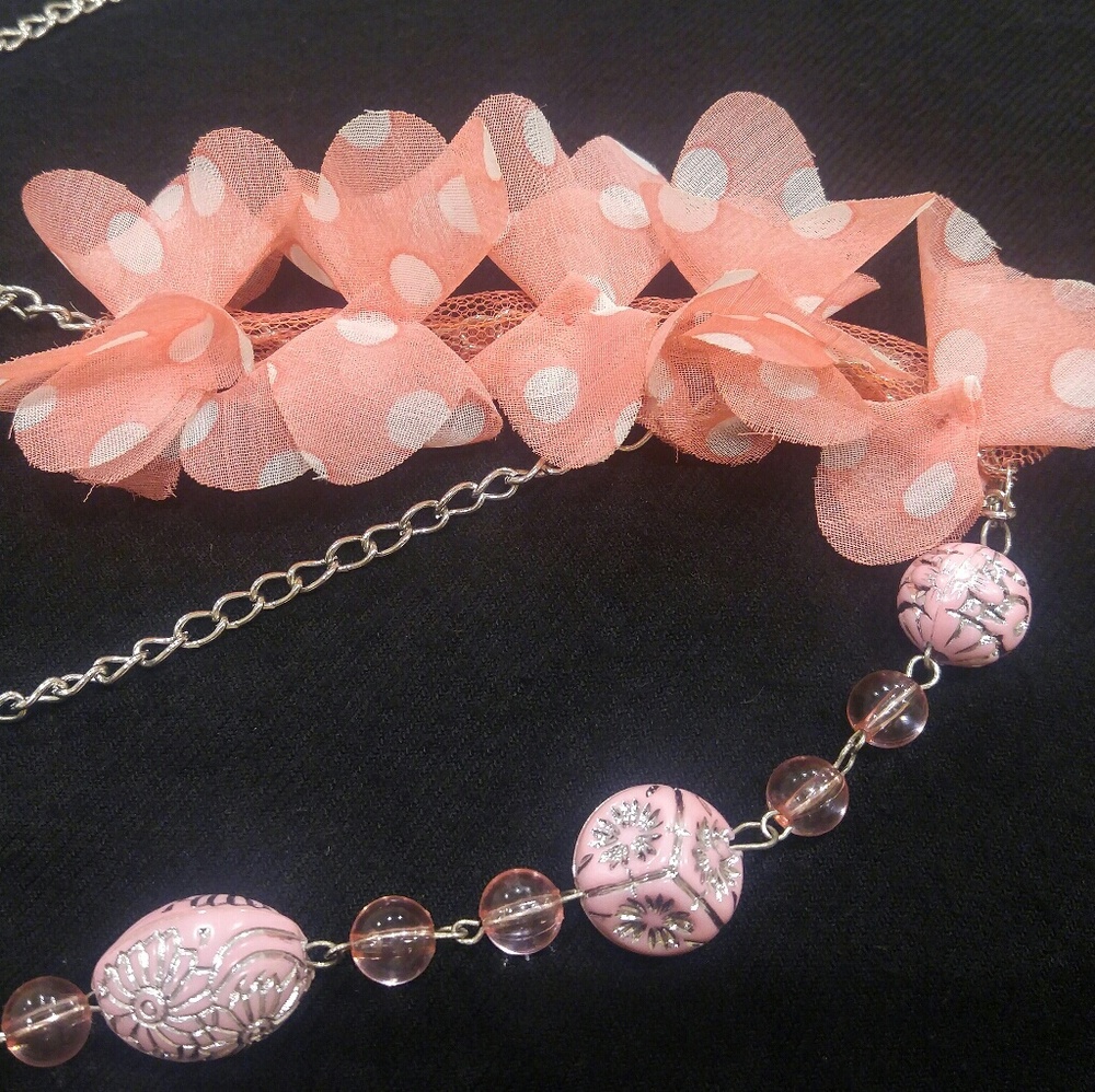 Statement Beads & Bows Necklace